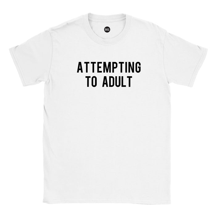 Attempting to Adult tee (white)