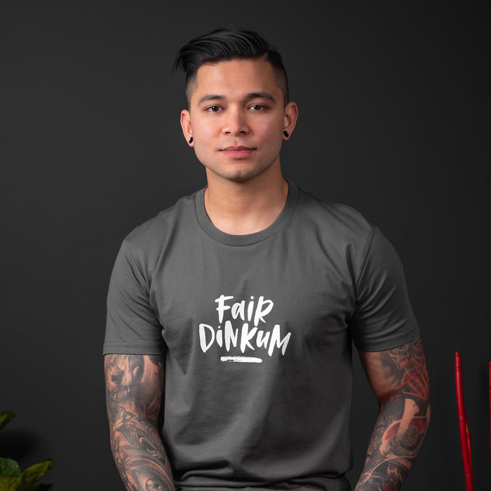 Fair Dinkum tee (Men's) - Charcoal