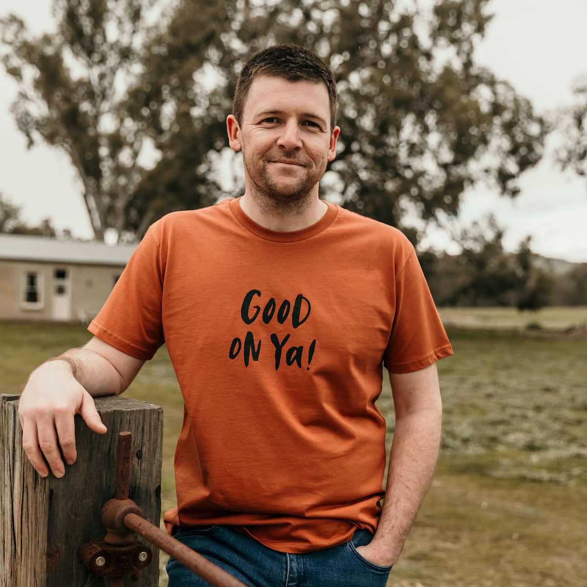 Good On Ya tee (Men's) - Rust