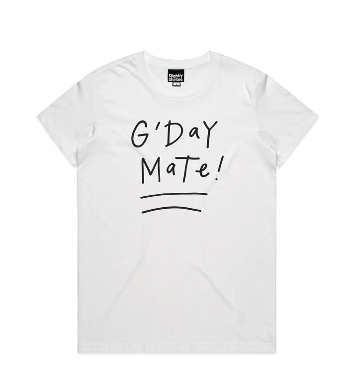 G'day Mate tee (Ladies) - White