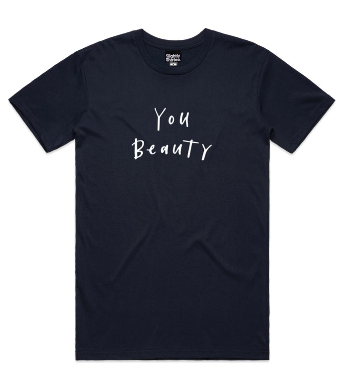 You Beauty tee (Men's) - Indigo